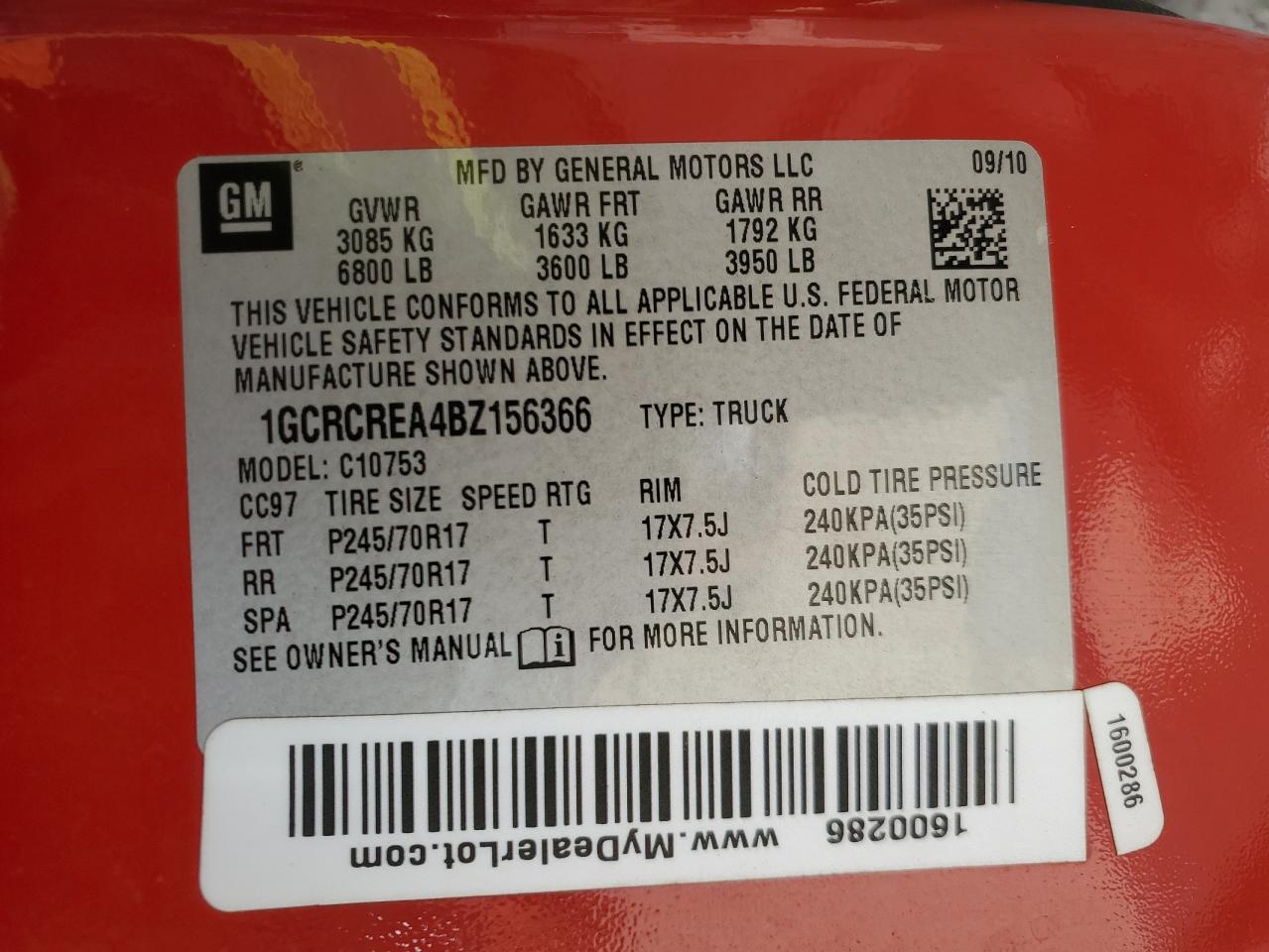 2011 Chevrolet Silverado C1500 Ls VIN: 1GCRCREA4BZ156366 Lot: 71220345