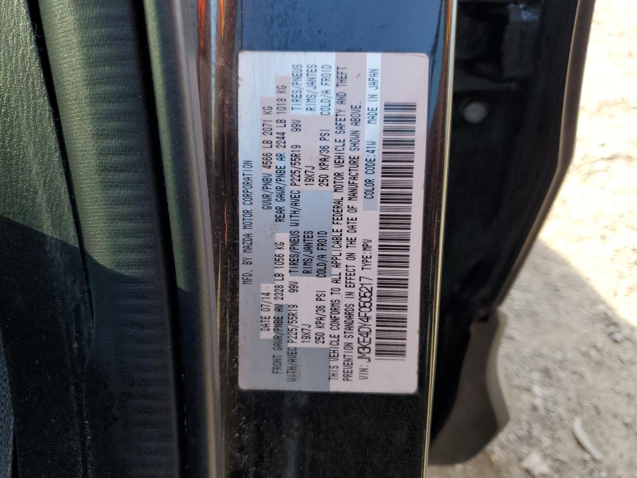 2015 Mazda Cx-5 Gt VIN: JM3KE4DY4F0505217 Lot: 71303925