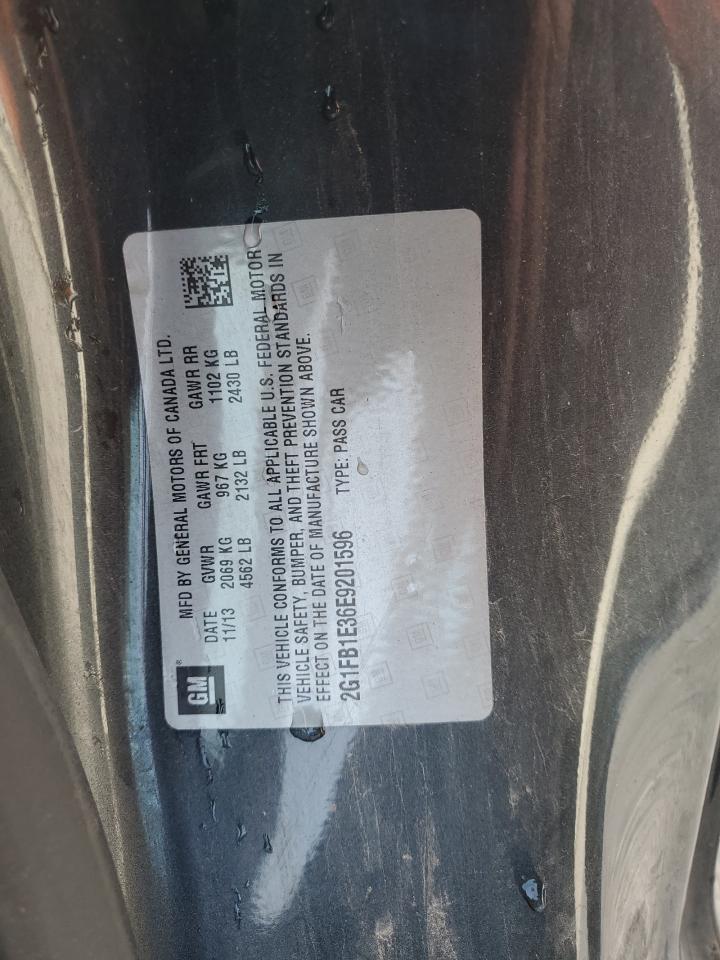 2014 Chevrolet Camaro Lt VIN: 2G1FB1E36E9201596 Lot: 71407455