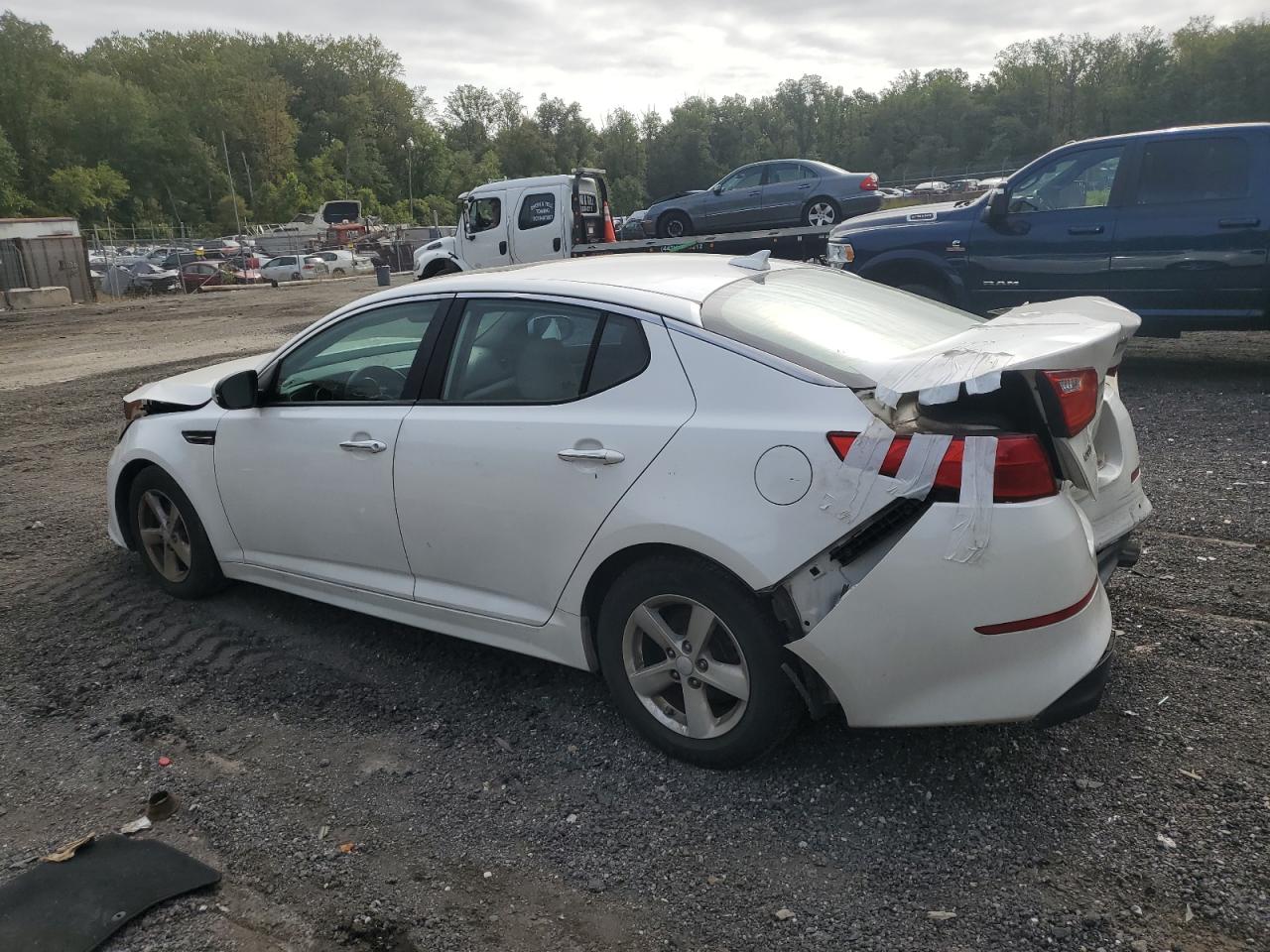 2014 Kia Optima Lx white null gas KNAGM4A79E5475501 photo #3