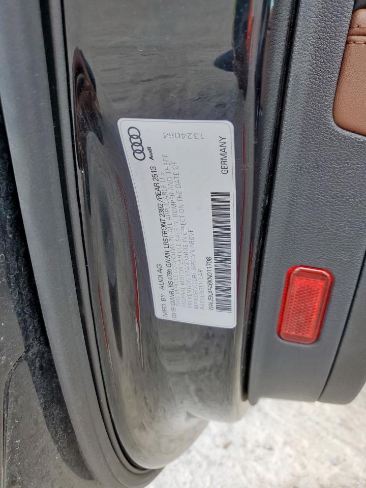 2019 Audi A4 Premium Plus VIN: WAUENAF46KN011708 Lot: 81520105