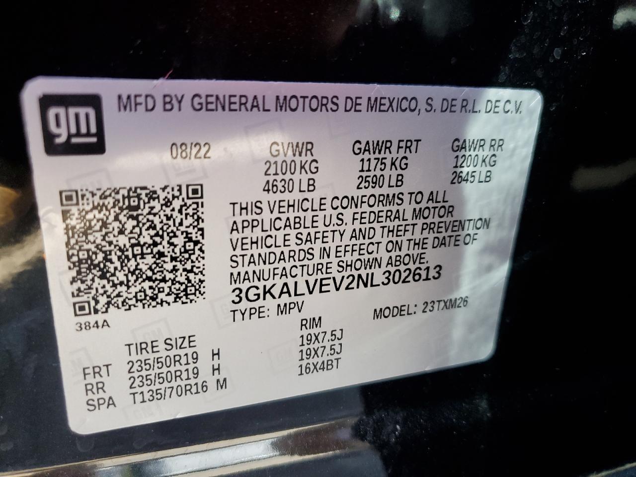 2022 GMC Terrain Slt VIN: 3GKALVEV2NL302613 Lot: 71885025