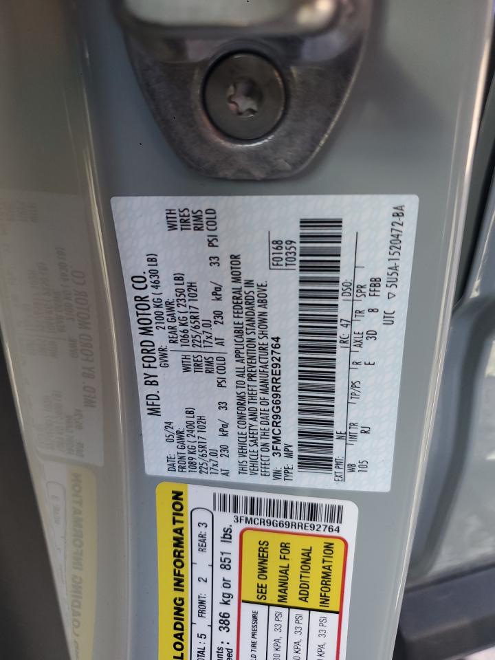 2024 Ford Bronco Sport Heritage VIN: 3FMCR9G69RRE92764 Lot: 81768245