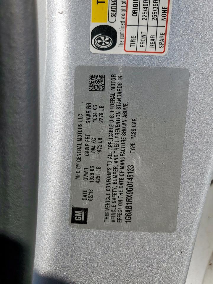 2016 Cadillac Ats Luxury VIN: 1G6AB1RX9G0148133 Lot: 71695715