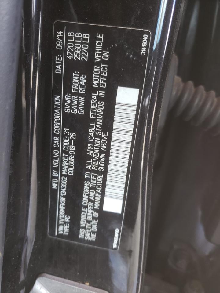 YV126MFK8F1343062 VOLVO S60 2015 BLACK Photo 13