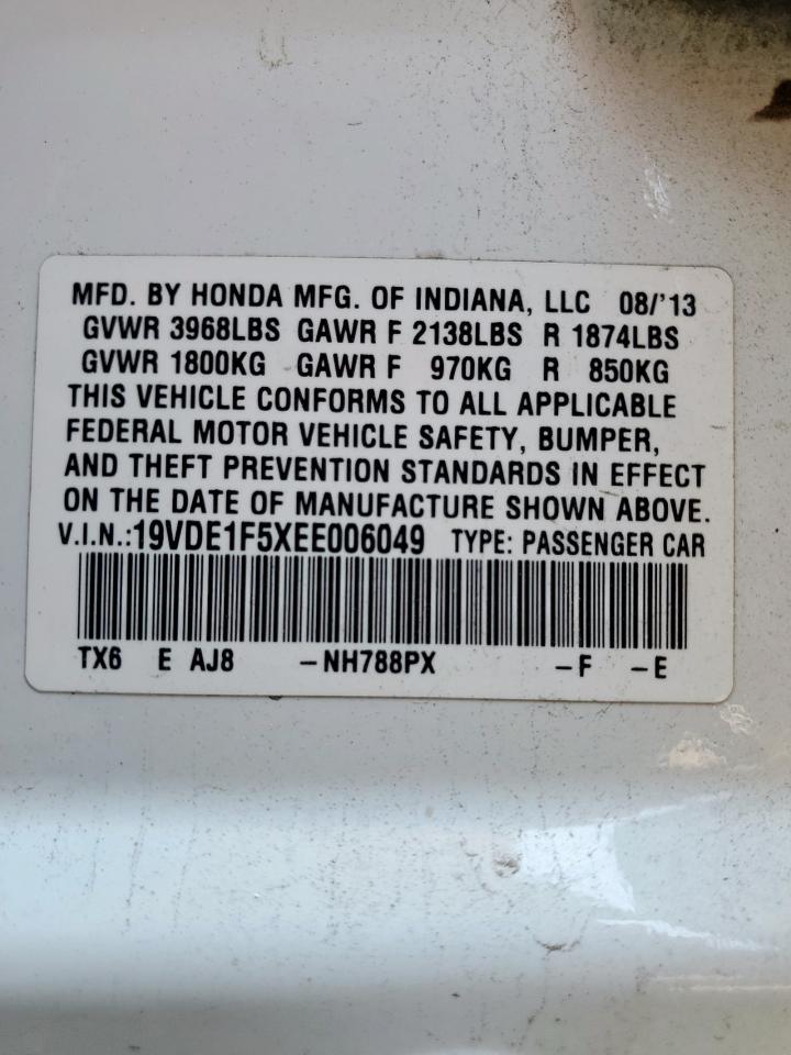 2014 Acura Ilx 20 Premium VIN: 19VDE1F5XEE006049 Lot: 72079495
