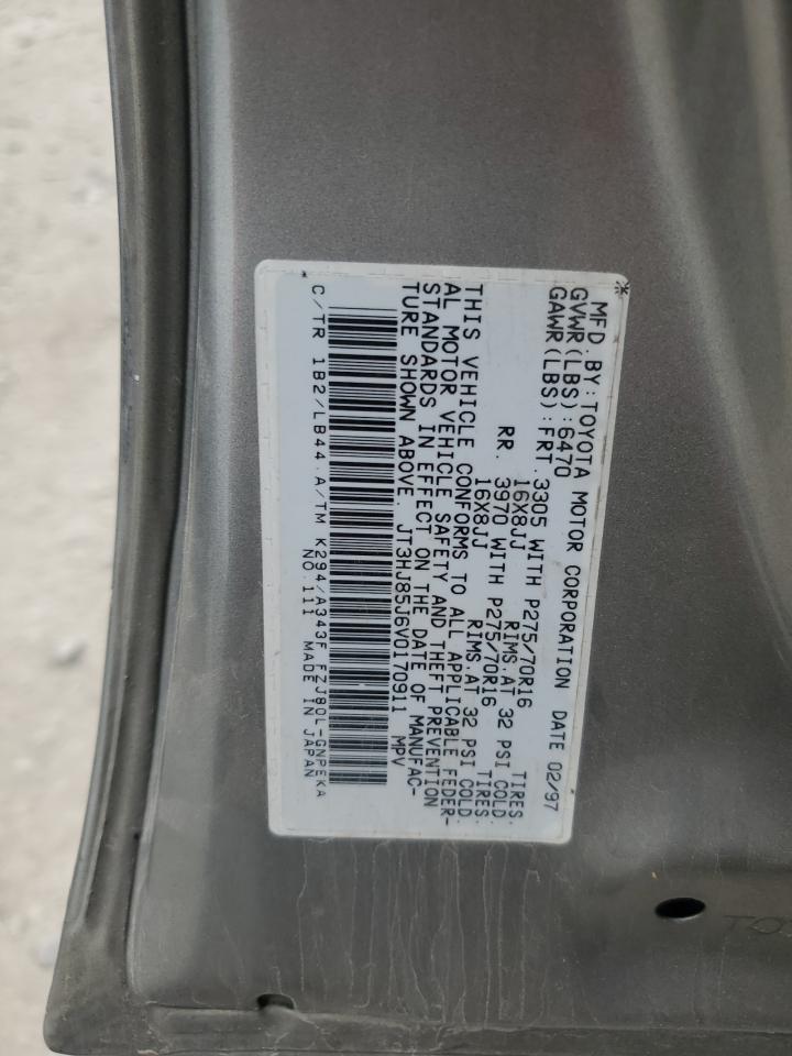 1997 Toyota Land Cruiser Hj85 VIN: JT3HJ85J6V0170911 Lot: 71258785