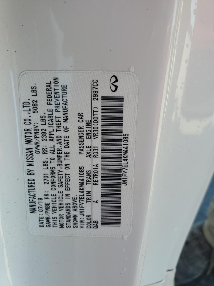 2019 Infiniti Q60 Red Sport 400 VIN: JN1FV7EL4KM441085 Lot: 80689745