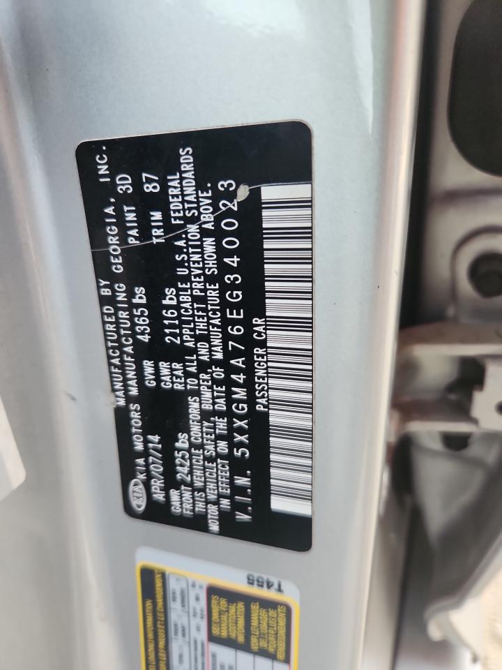 2014 Kia Optima Lx VIN: 5XXGM4A76EG340023 Lot: 81144725