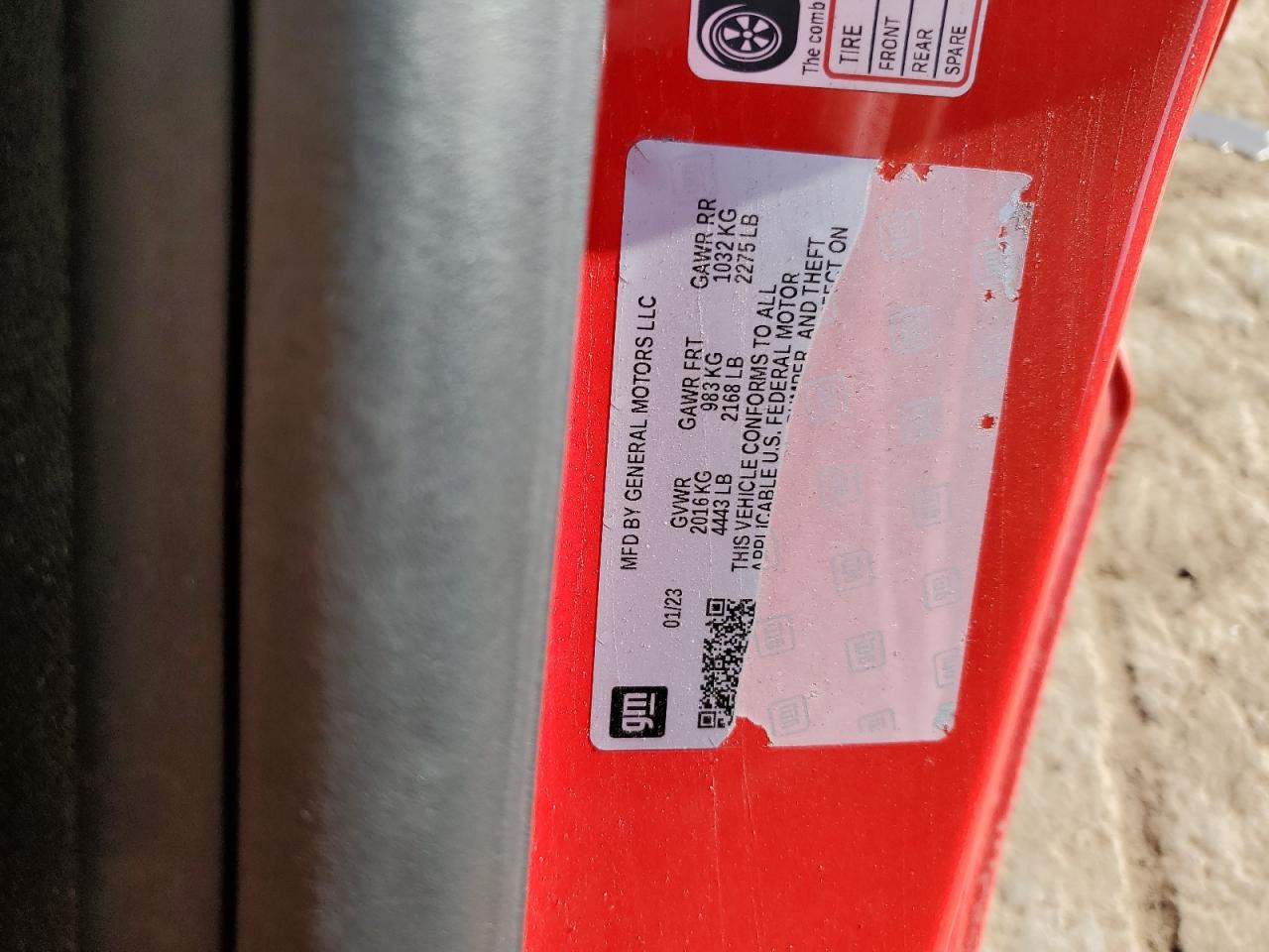 2023 Chevrolet Camaro Lt1 VIN: 1G1FF1R73P0129478 Lot: 80551375