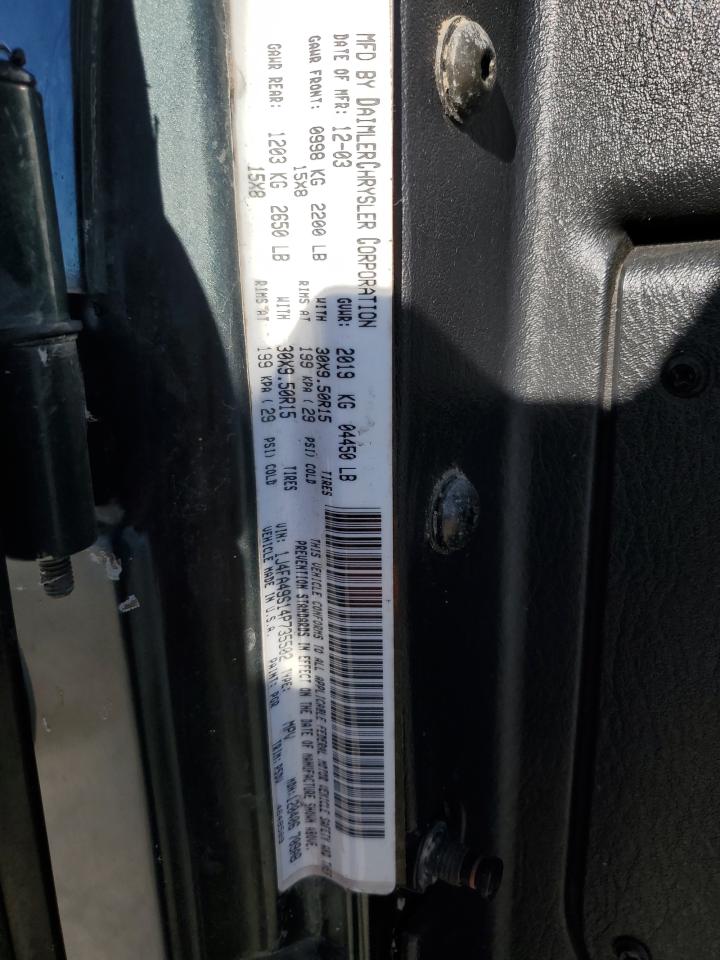 2004 Jeep Wrangler / Tj Sport VIN: 1J4FA49S14P735502 Lot: 70548875