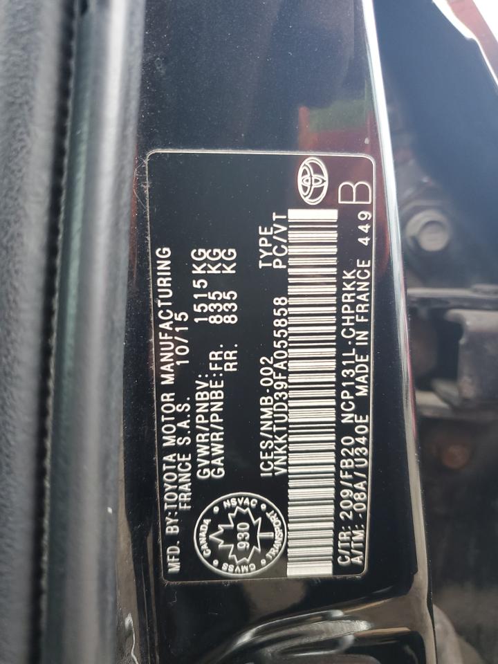 2015 Toyota Yaris VIN: VNKKTUD39FA055858 Lot: 83986135