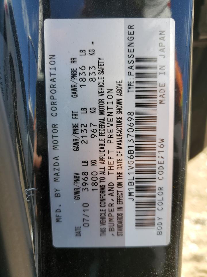 2011 Mazda 3 I VIN: JM1BL1VG6B1370698 Lot: 71229445