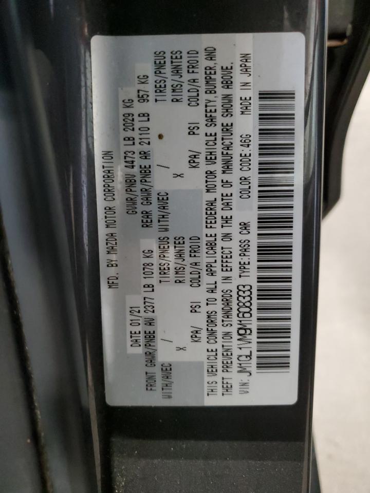 2021 Mazda 6 Touring VIN: JM1GL1VM9M1608333 Lot: 80611705