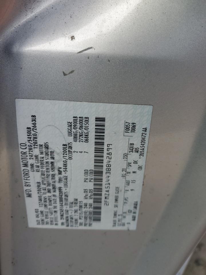 2003 Ford Windstar Lx VIN: 2FMZA51443BB42899 Lot: 71212815