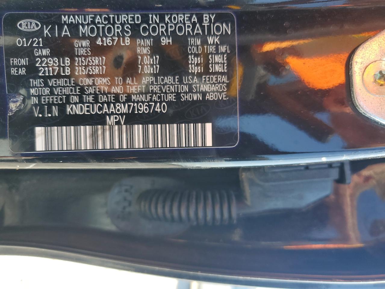 2021 Kia Seltos S VIN: KNDEUCAA8M7196740 Lot: 83874005