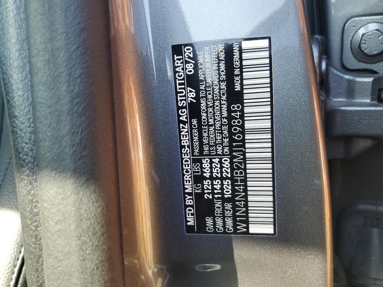 2021 Mercedes-Benz Gla 250 4Matic VIN: W1N4N4HB2MJ169848 Lot: 80699545