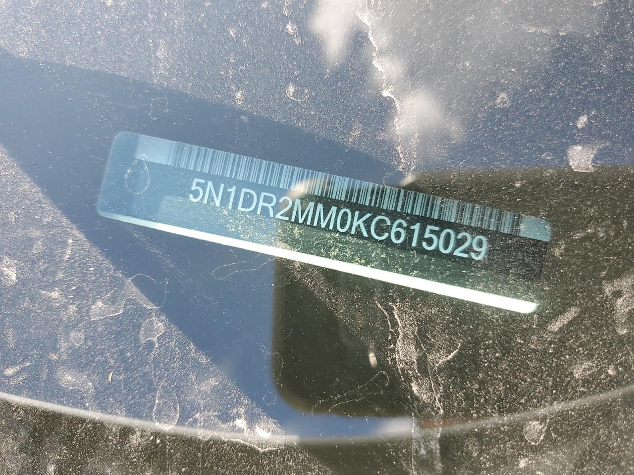 2019 Nissan Pathfinder S VIN: 5N1DR2MM0KC615029 Lot: 82107115