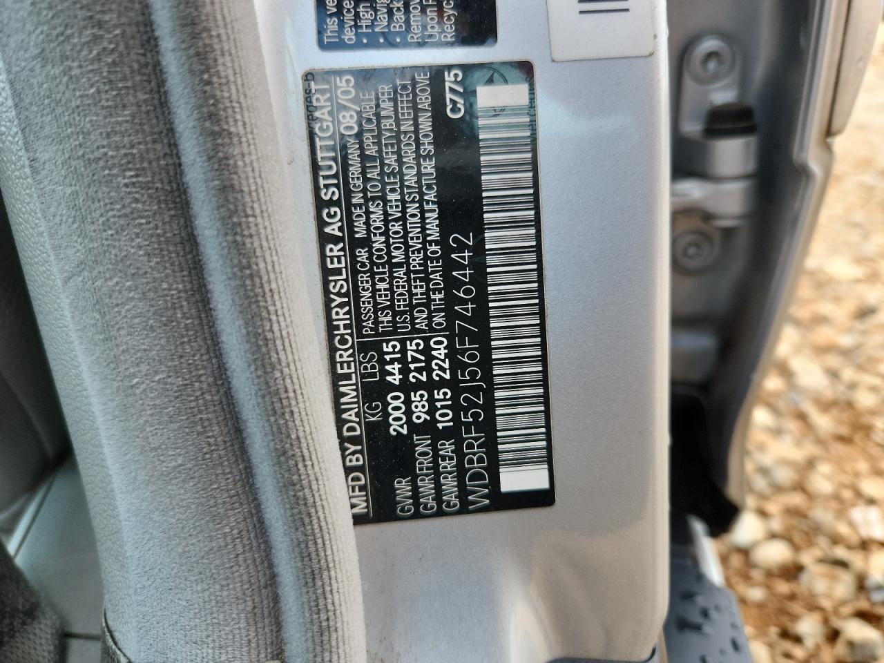 2006 Mercedes-Benz C 230 VIN: WDBRF52J56F746442 Lot: 81566705