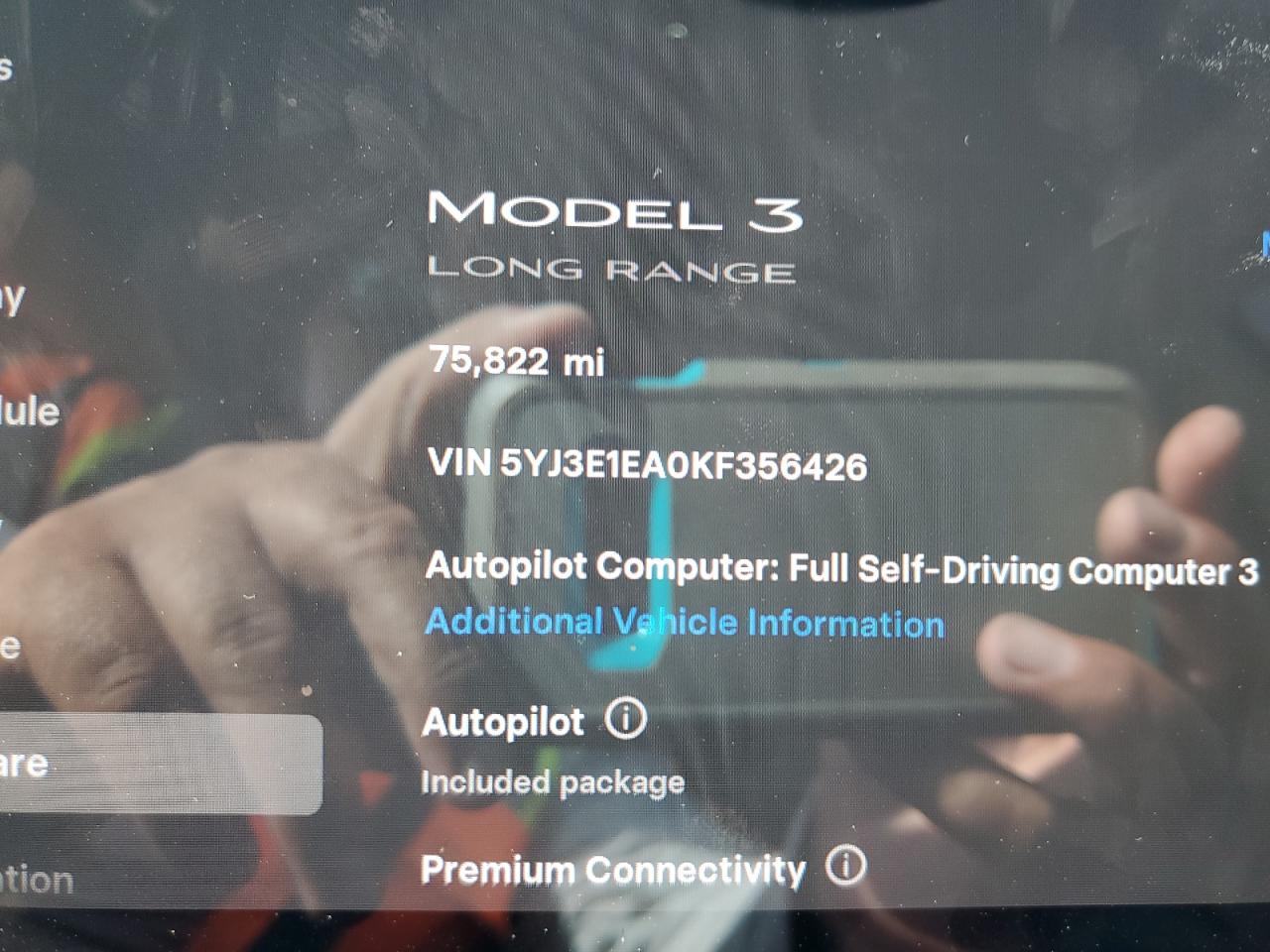 2019 Tesla Model 3 VIN: 5YJ3E1EA0KF356426 Lot: 80742585