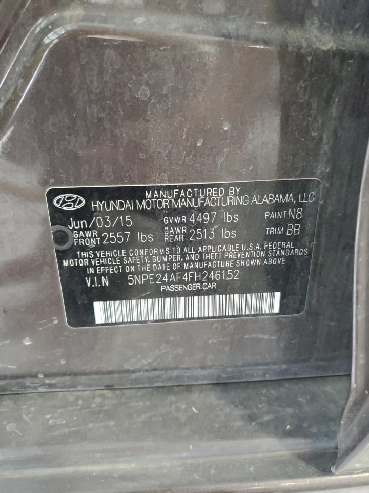 2015 Hyundai Sonata Se VIN: 5NPE24AF4FH246152 Lot: 81915675