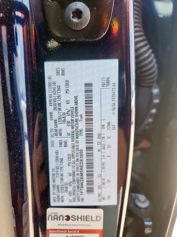 2024 Ford F250 Super Duty VIN: 1FT8W2BM5RED83950 Lot: 81062165