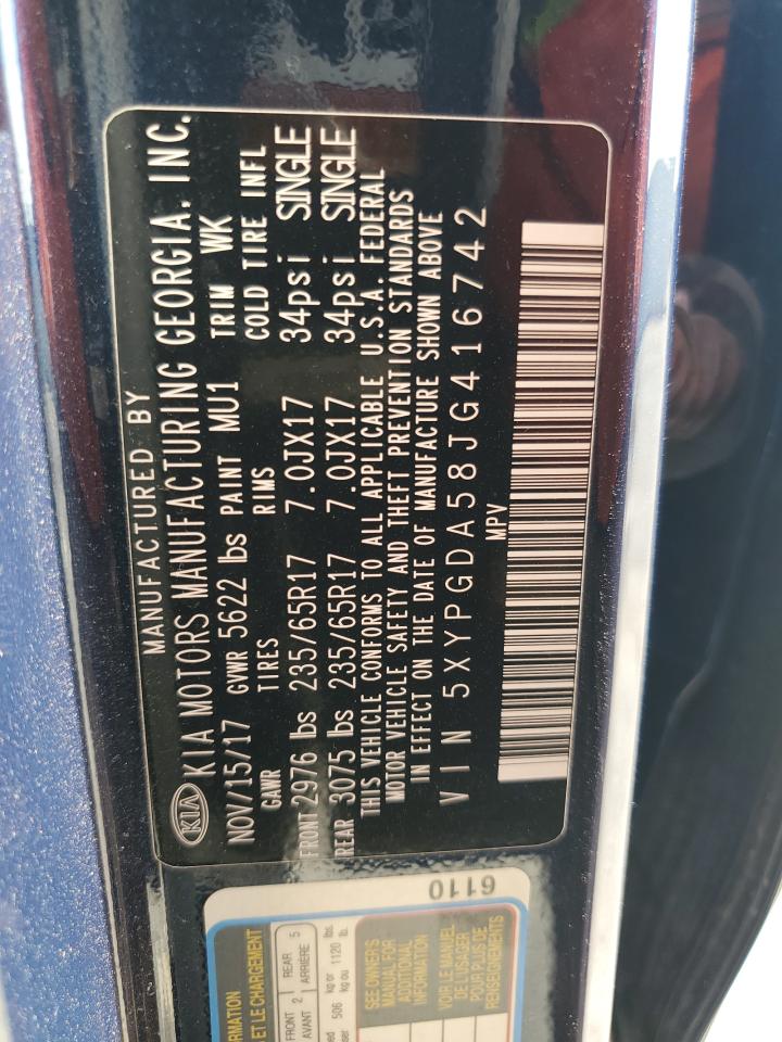 2018 Kia Sorento Lx VIN: 5XYPGDA58JG416742 Lot: 80756765