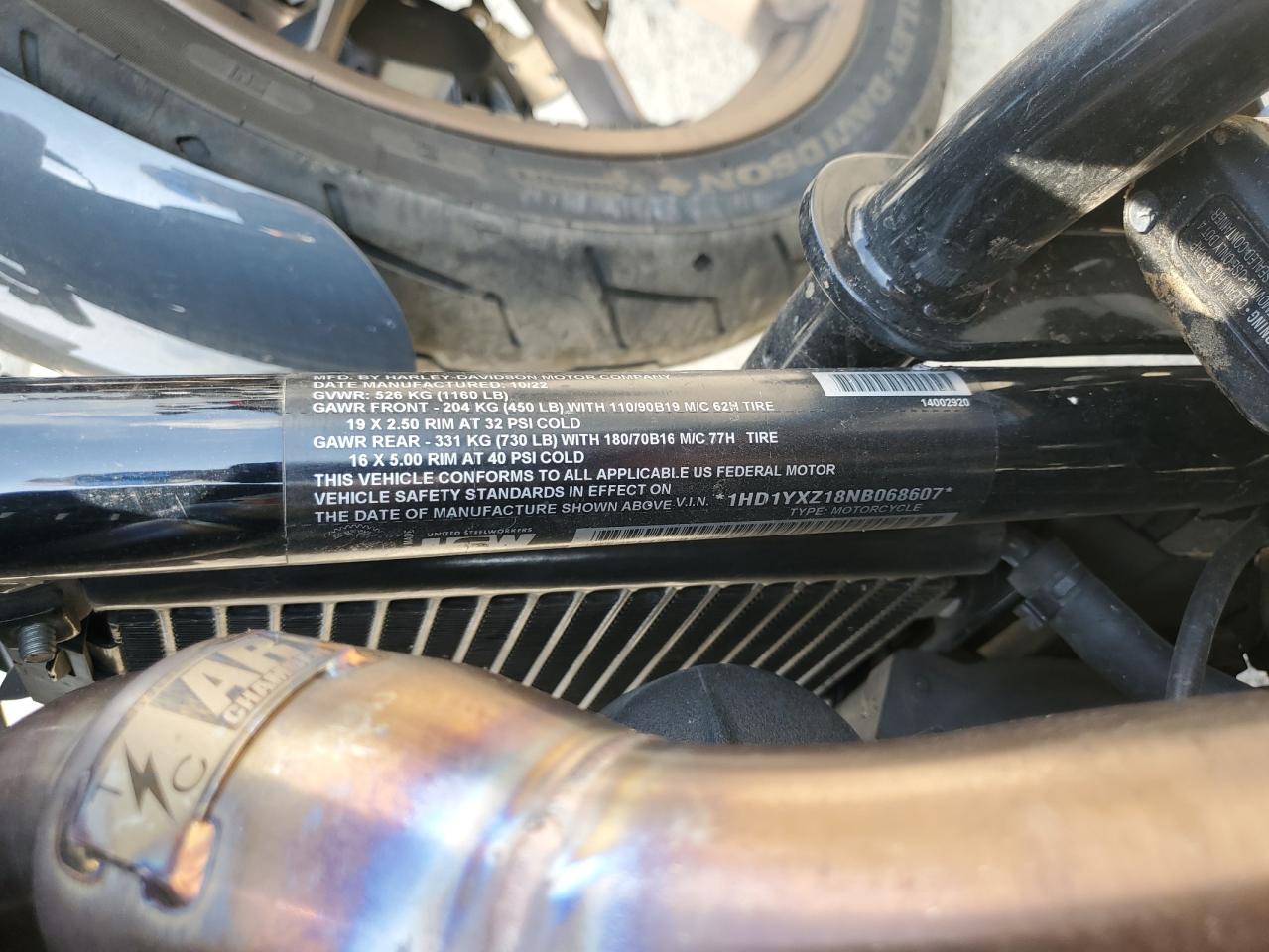 2022 Harley-Davidson Fxlrst VIN: 1HD1YXZ18NB068607 Lot: 81314125