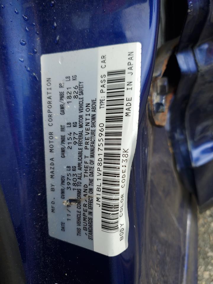 2013 Mazda 3 I VIN: JM1BL1VP8D1755960 Lot: 81210245