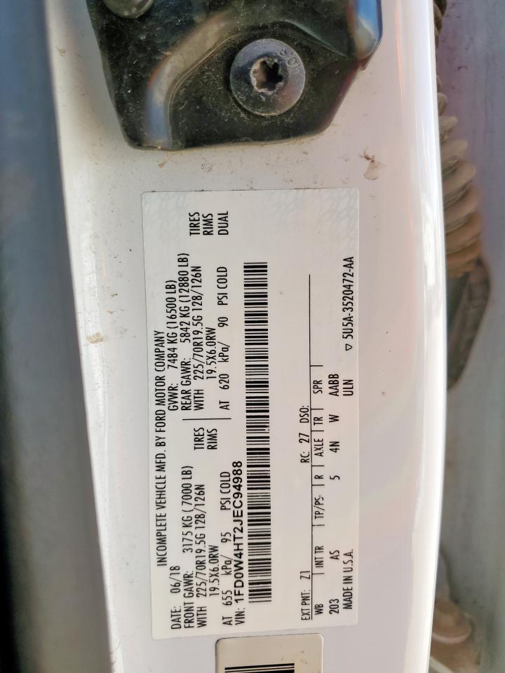 2018 Ford F450 Super Duty VIN: 1FD0W4HT2JEC94988 Lot: 81435025