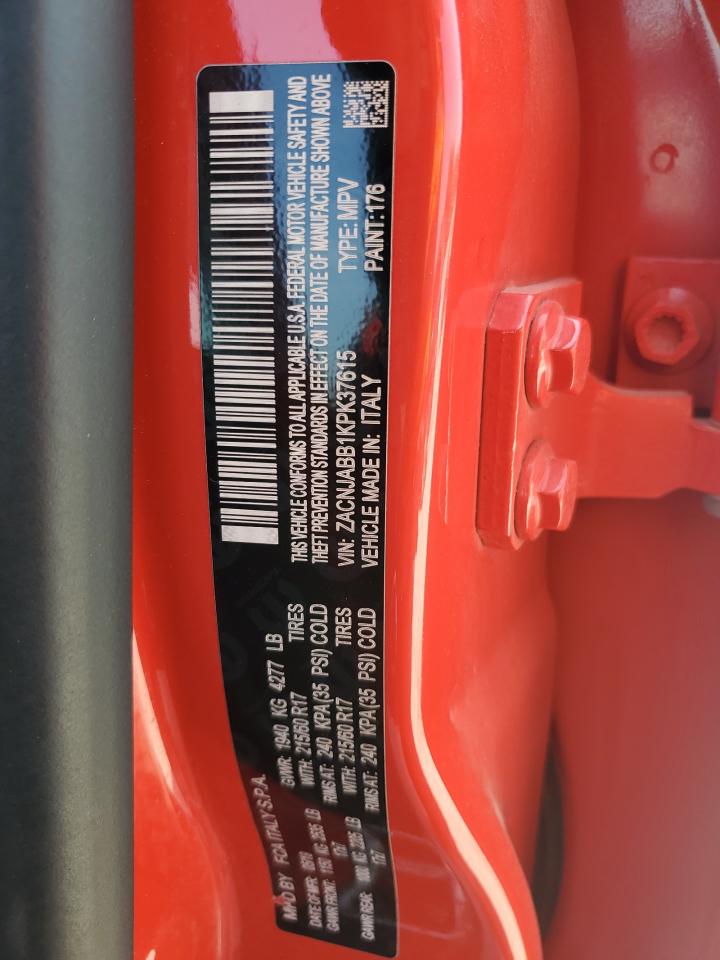 2019 Jeep Renegade Latitude VIN: ZACNJABB1KPK37615 Lot: 80633755