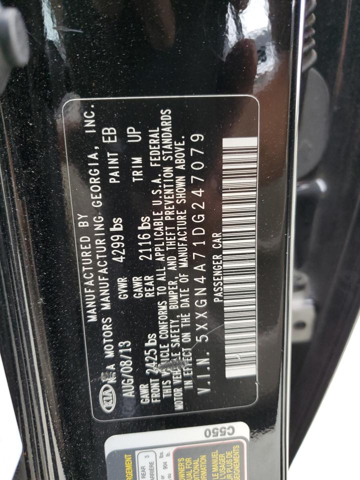 2013 Kia Optima Ex VIN: 5XXGN4A71DG247079 Lot: 81834235