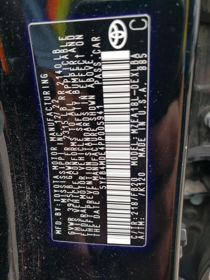 2023 Toyota Corolla Le VIN: 5YFB4MDE4PP005941 Lot: 82159195