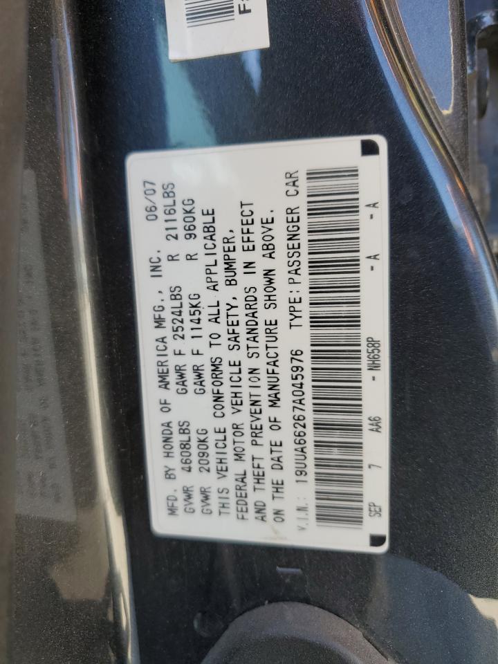 2007 Acura Tl VIN: 19UUA66267A045976 Lot: 81306635