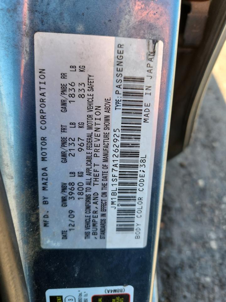 2010 Mazda 3 I VIN: JM1BL1SF7A1262925 Lot: 71179285