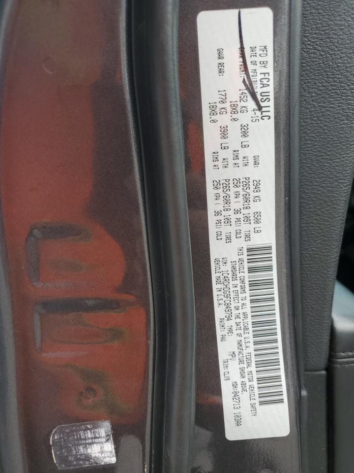 2015 Dodge Durango Limited VIN: 1C4RDHDG9FC849794 Lot: 80291295