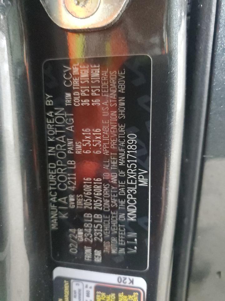 2024 Kia Niro Lx VIN: KNDCP3LEXR5171890 Lot: 81289595