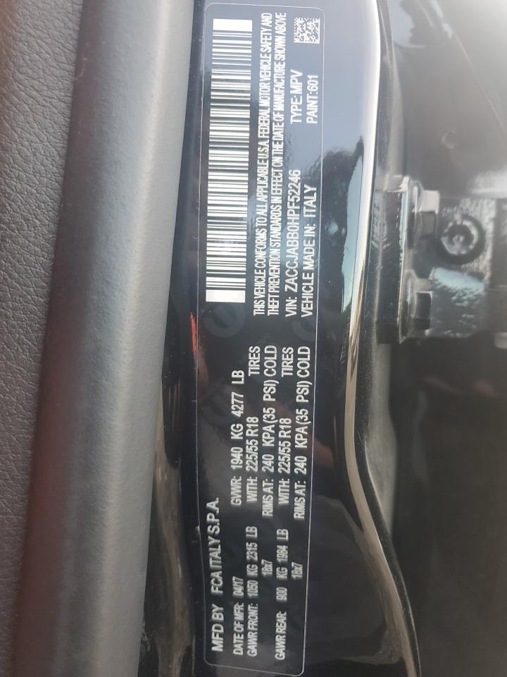 2017 Jeep Renegade Latitude VIN: ZACCJABB0HPF52246 Lot: 84705755