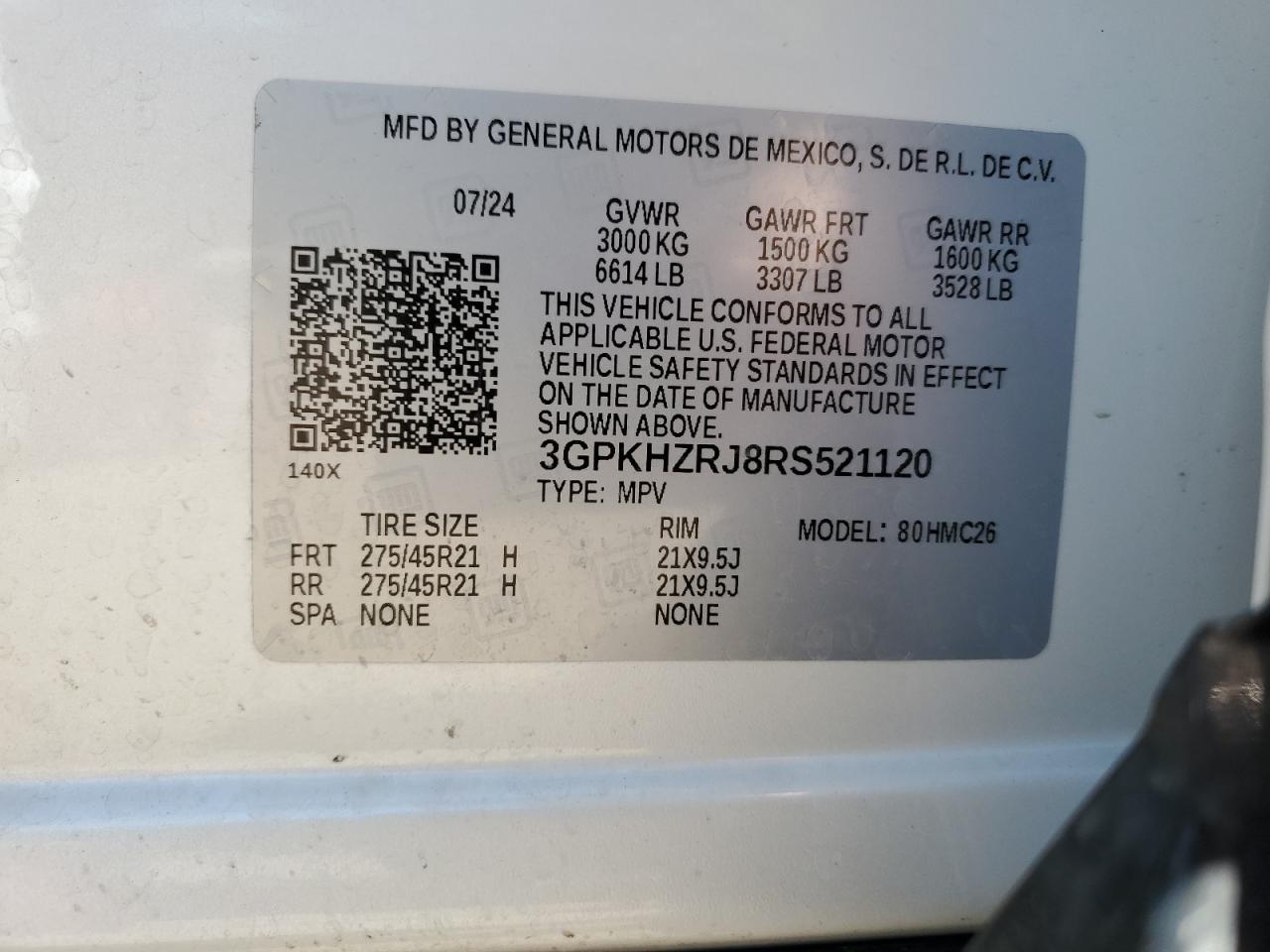 2024 Honda Prologue Elite VIN: 3GPKHZRJ8RS521120 Lot: 80876755