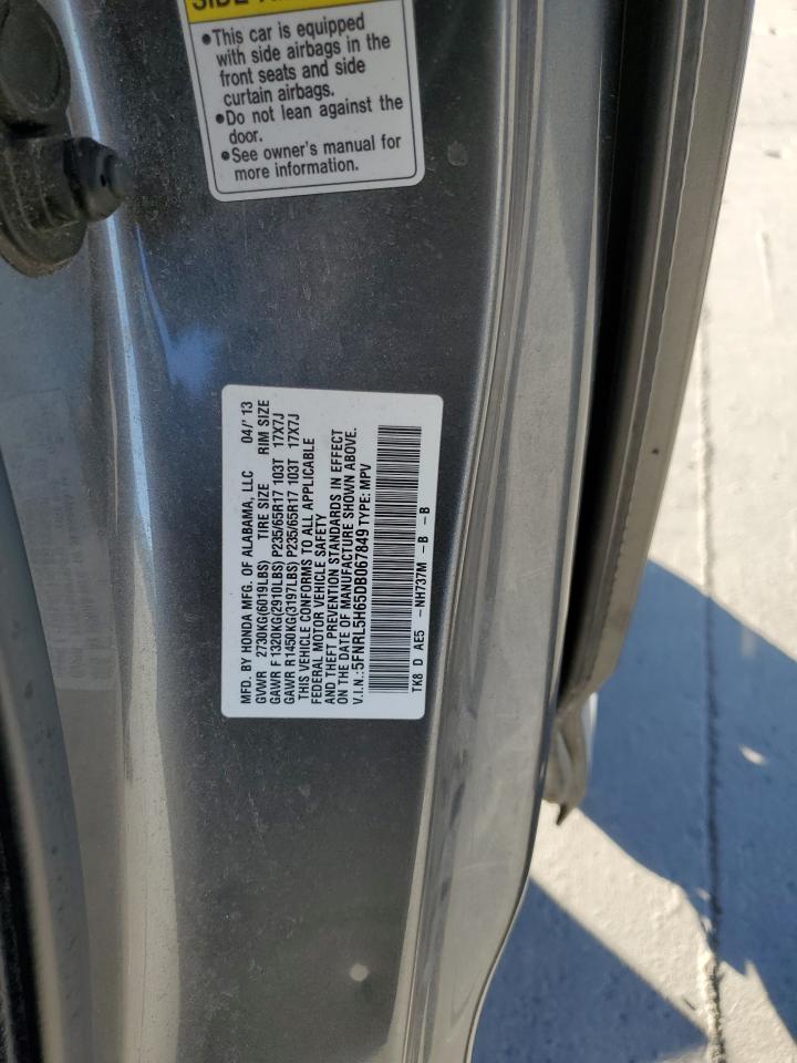 2013 Honda Odyssey Exl VIN: 5FNRL5H65DB067849 Lot: 82080965