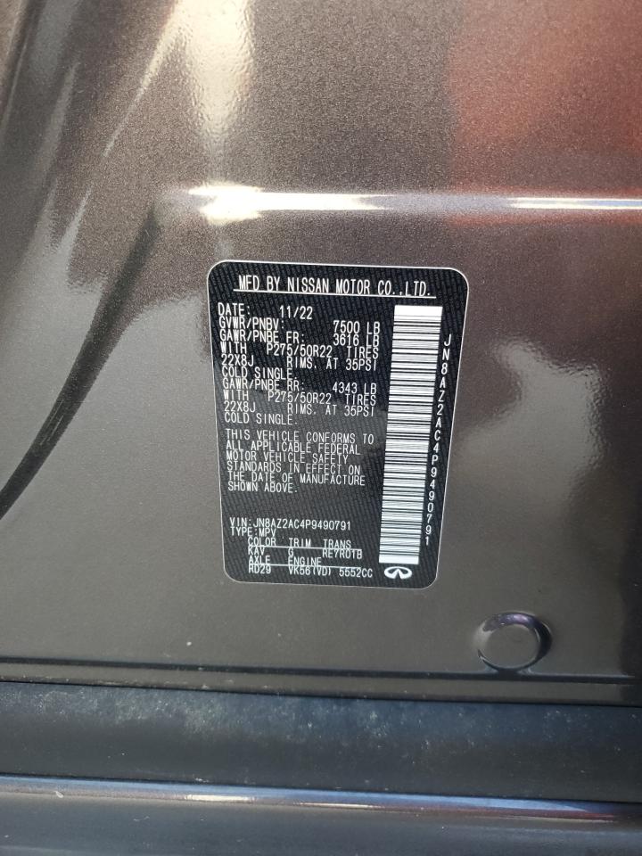 2023 Infiniti Qx80 Luxe VIN: JN8AZ2AC4P9490791 Lot: 71156025