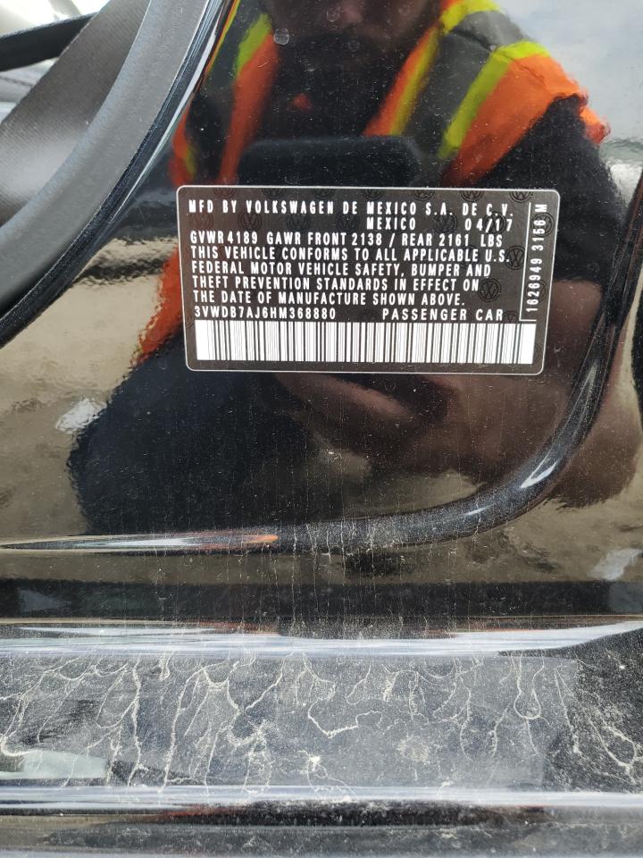 2017 Volkswagen Jetta Se VIN: 3VWDB7AJ6HM368880 Lot: 84298405