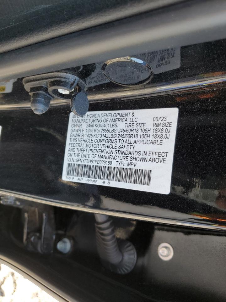 2023 Honda Passport Trail Sport VIN: 5FNYF8H61PB029169 Lot: 71673265