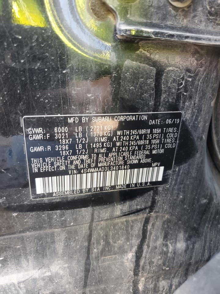 2020 Subaru Ascent VIN: 4S4WMAAD3L3401840 Lot: 71813285