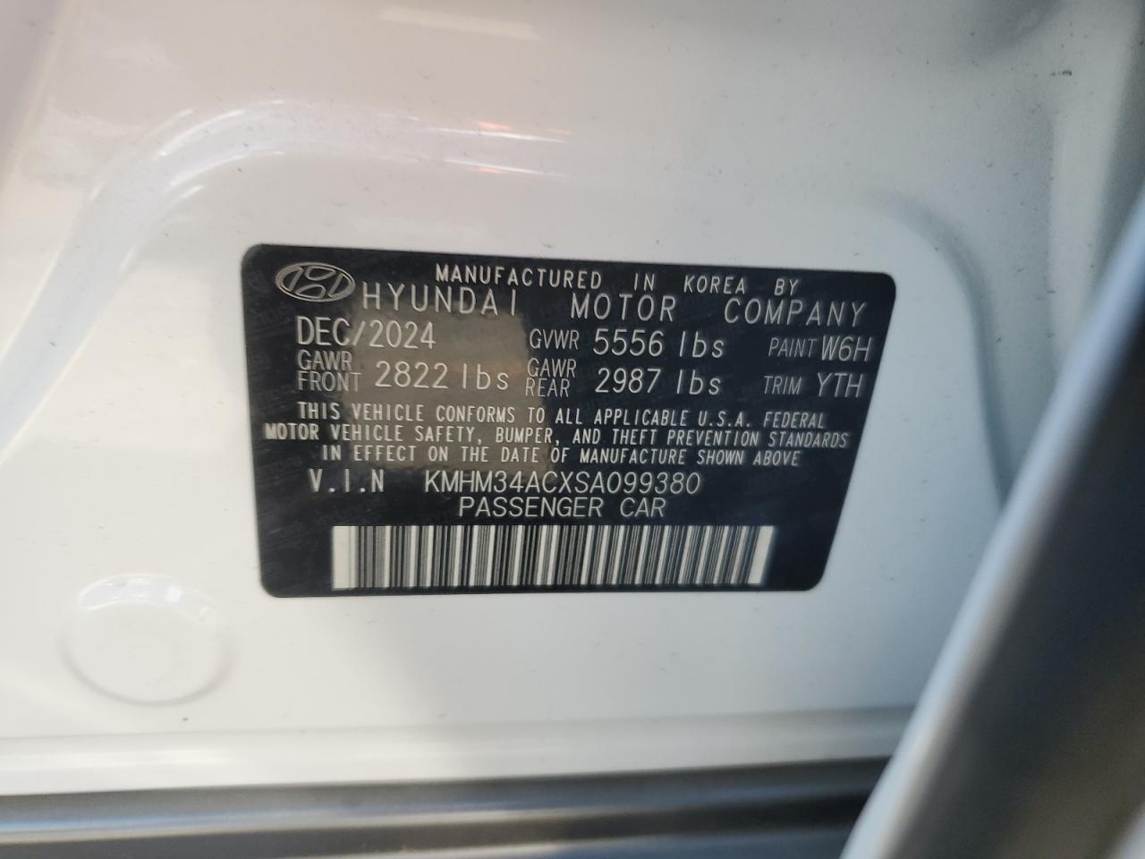 2025 Hyundai Ioniq 6 Sel VIN: KMHM34ACXSA099380 Lot: 84194385
