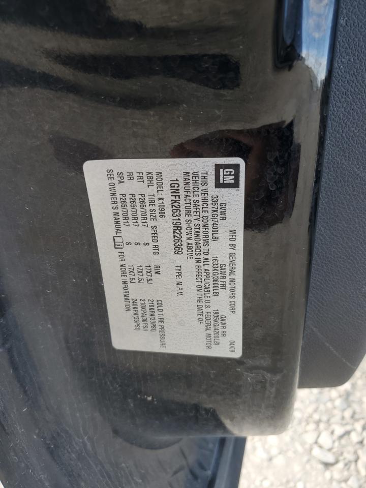 2009 Chevrolet Suburban K1500 Lt VIN: 1GNFK26319R226369 Lot: 84362065