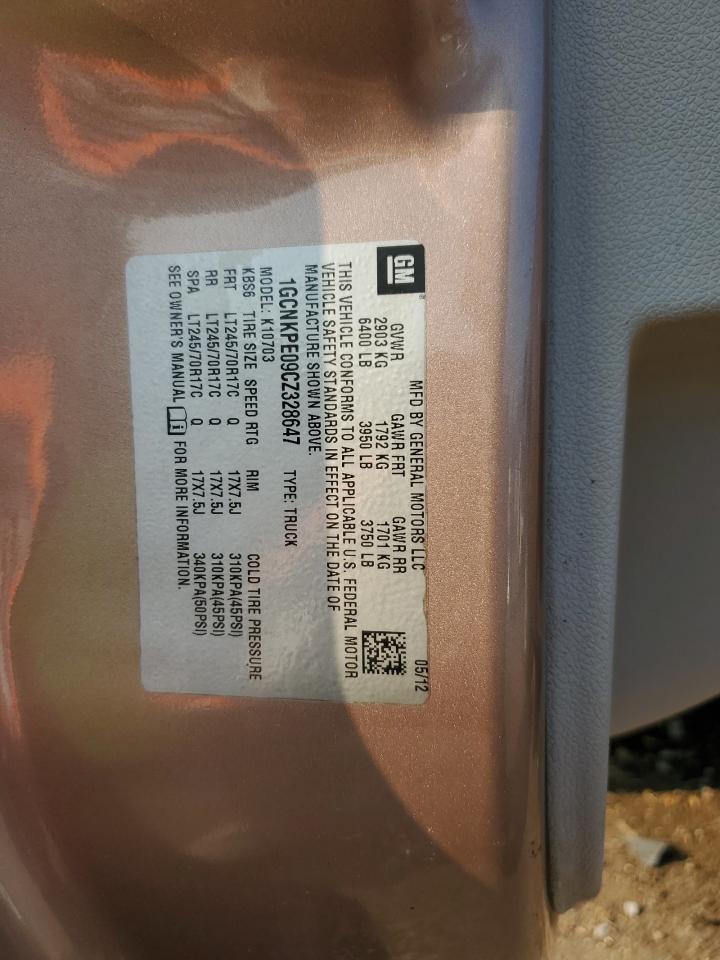 2012 Chevrolet Silverado K1500 VIN: 1GCNKPE09CZ328647 Lot: 81324195