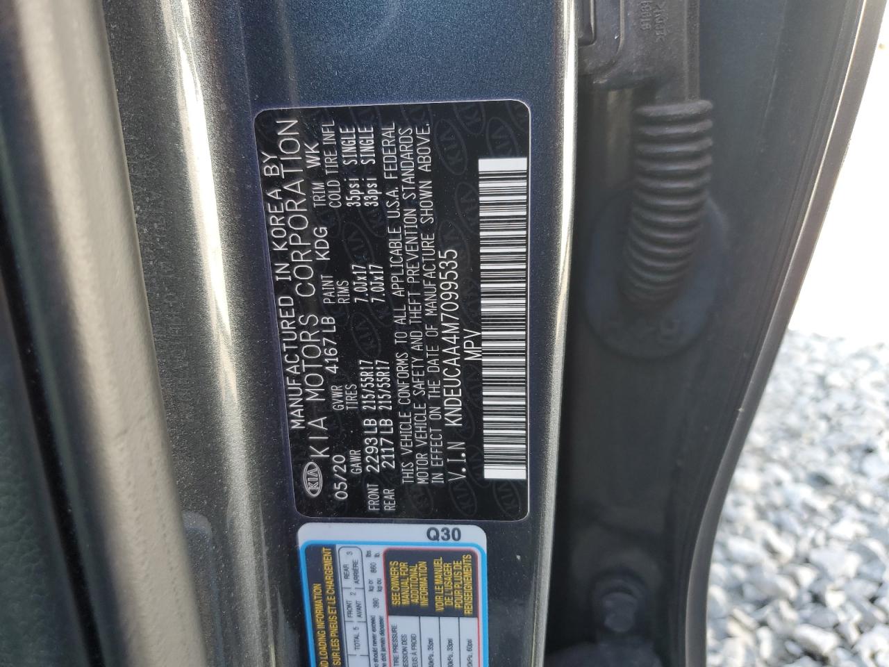 2021 Kia Seltos S VIN: KNDEUCAA4M7099535 Lot: 72023005