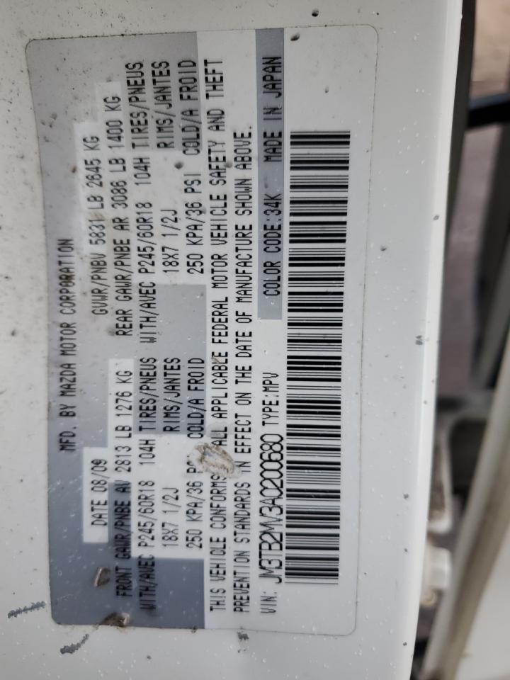 2010 Mazda Cx-9 VIN: JM3TB2MV3A0200680 Lot: 80991195