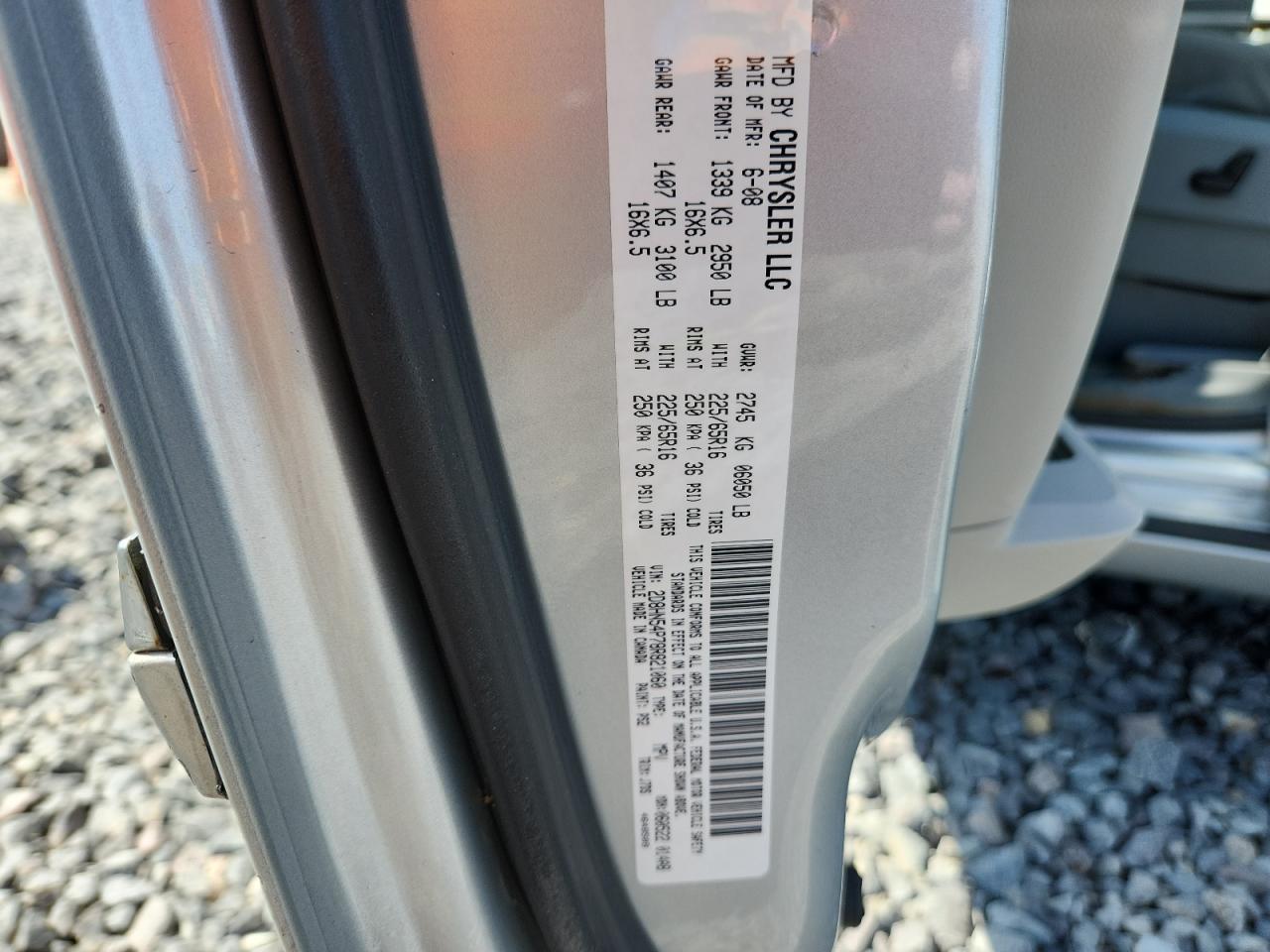 2008 Dodge Grand Caravan Sxt VIN: 2D8HN54P78R821060 Lot: 84819875